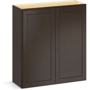 RELIABILT Parkstone II Wall Cabinet, Espresso Stained, 33" W, 2 Doors, Fully Assembled - 641380 | Lowe's Pro Supply